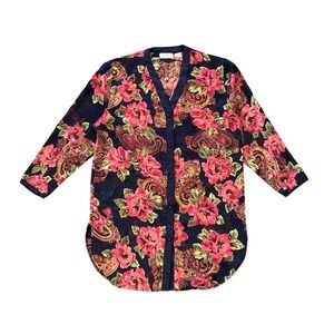 Victoria's Secret Vintage Sheer Paisley Floral Nightshirt Gold Label SizeP/S